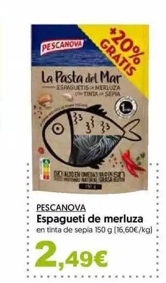 Hiper Usera Pescanova espagueti de merluza oferta