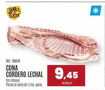 Makro Cuna cordero lechal oferta