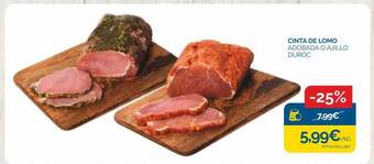 Cash Ecofamilia Cinta de lomo adobada o ajillo duroc oferta