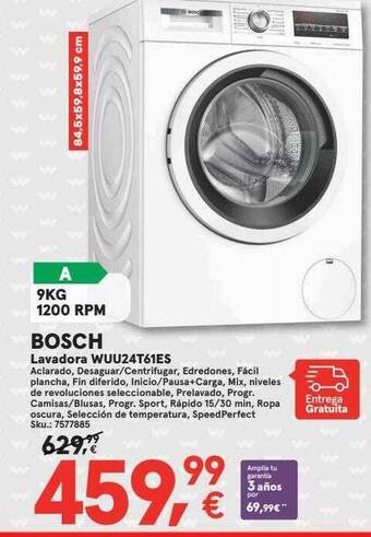 Worten Bosch lavadora wuu24t61es oferta