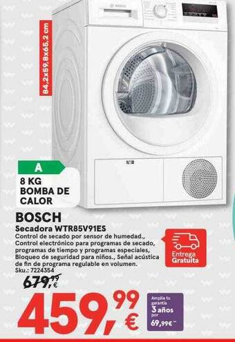 Worten Bosch secadora wtr85v91es oferta