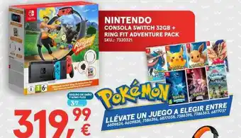 Worten Nitendo consola switch 32gb + ring fit adventure pack oferta