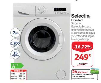 Alcampo Selecline Lavadora oferta