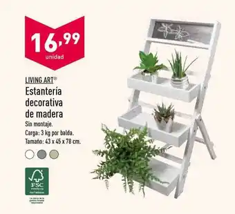 ALDI Living Art Estantería Decorativa De Madera oferta
