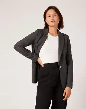 Naf Naf Blazer raya diplomática color gris oferta
