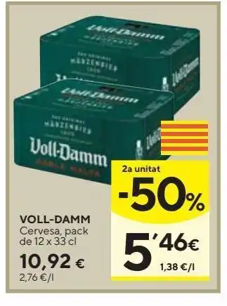 Caprabo Voll damm cerveza pack 12x33 cl oferta