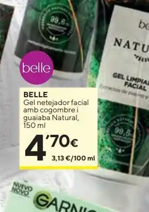 Caprabo Belle gel limpiador facial pepino y guayaba natural 150 ml oferta