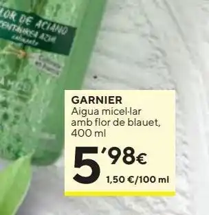 Caprabo Garnier agua micelar flor de aciano 400 ml oferta