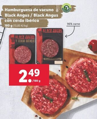 Lidl Hamburguesas de vacuno black angus oferta