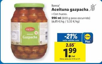 Lidl Aceitunas baresa oferta