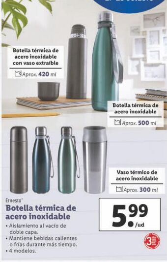 Lidl Botella de agua ernesto oferta