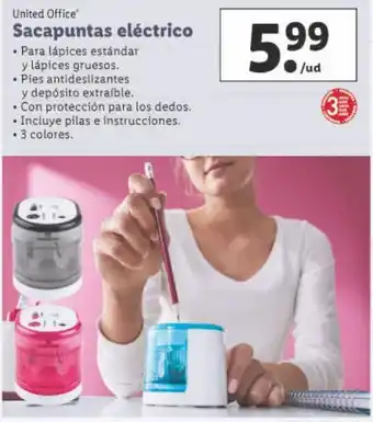 Lidl Sacapuntas united office oferta