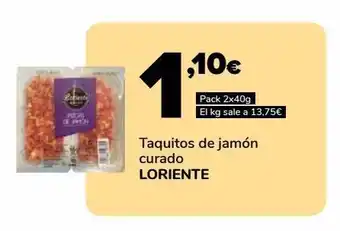 Supeco Taquitos de jamón curado loriente oferta