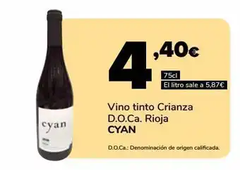 Supeco Vino tinto crianza cyan oferta