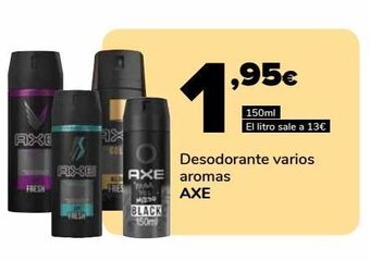Supeco Desodorante varios aromas axe oferta