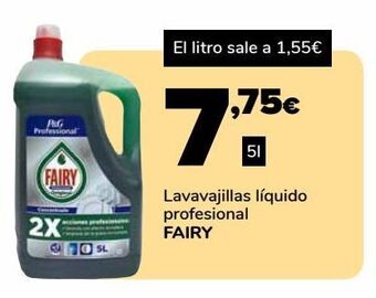 Supeco Lavavajillas líquido profesional fairy oferta