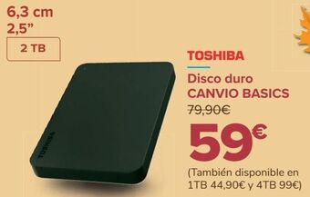 Carrefour Disco duro canvio basics toshiba oferta