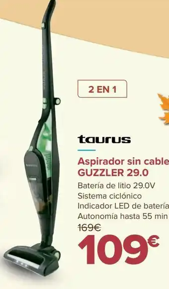 Carrefour Aspirador sin cable guzzler 29.0 taurus oferta