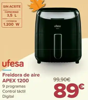 Carrefour Freidora de aire apex 1200 ufesa oferta