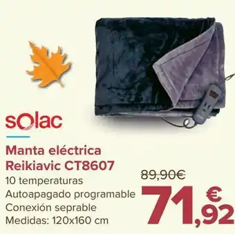 Carrefour Manta eléctrica reikiavic ct8607 solac oferta
