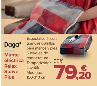 Carrefour Manta eléctrica relax suave plus daga oferta