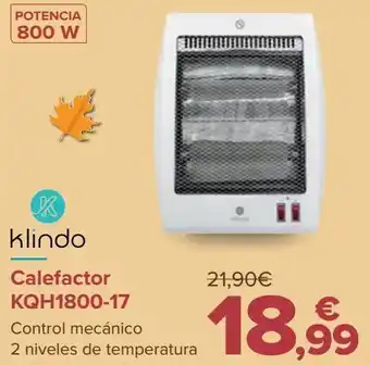 Carrefour Calefactor kqh1800-17 klindo oferta