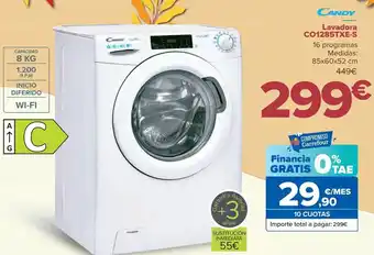 Carrefour Lavadora co1285txe-s candy oferta