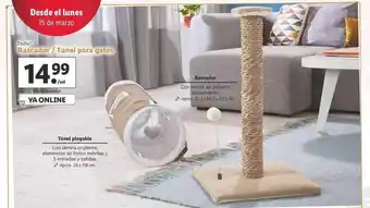 Lidl Zoofari Rascador ̸ Túnel Para Gatos oferta