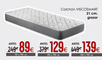 Atrapamuebles Colchón viscosmart 21 cm oferta