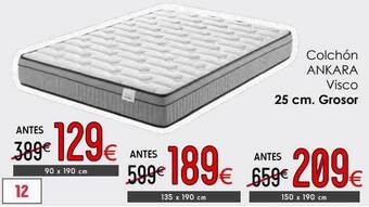 Atrapamuebles Colchón ankara visco oferta