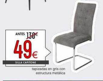 Tapizadas en gris con estructura metálica