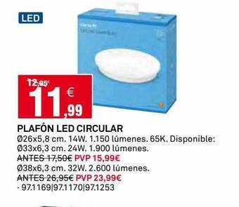 Bricoking Plafón led circular oferta