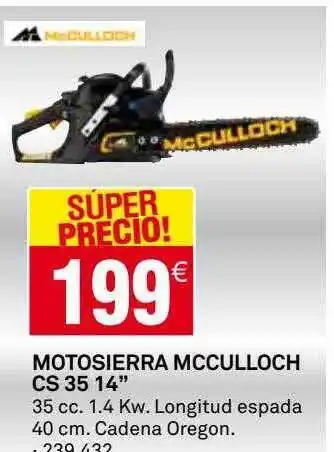 Bricoking Motosierra mcculloch cs 35 14 oferta