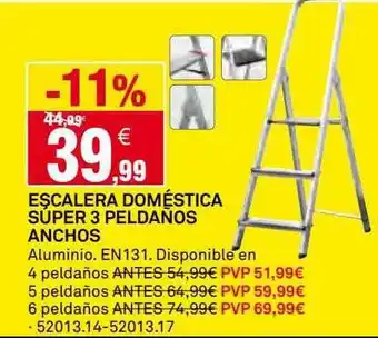 Bricoking Escalera doméstica súper 3 peldaños anchos oferta