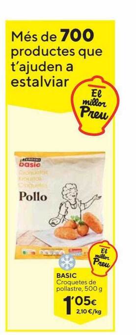 Caprabo Basic croquetes de pollastre oferta