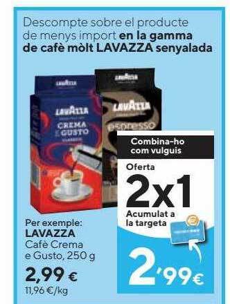Caprabo Lavazza cafè crema e gusto oferta