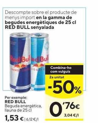 Caprabo 2a unitat -50% red bull beguda energètica oferta