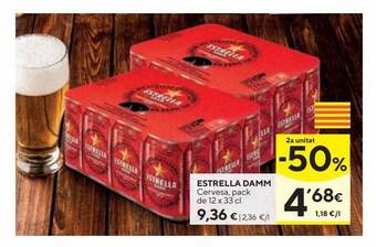 Caprabo 2a unitat -50% estrella damm cervesa oferta