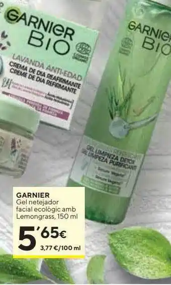 Caprabo Garnier gel netejador facial ecològic amb lemongrass oferta