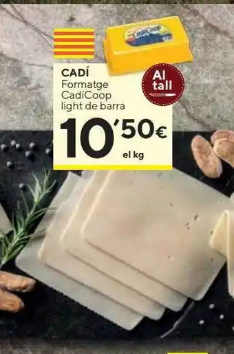 Caprabo Cadi formatge cadicoop light de barra oferta