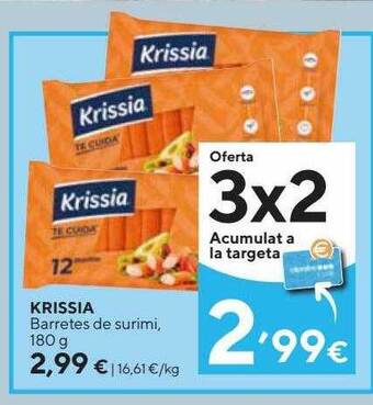 Caprabo Krissia barretes de surimi oferta