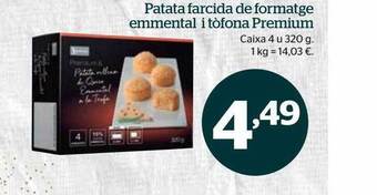 La Sirena Patata farcida de formatge emmental i tòfona premium caixa 4 oferta