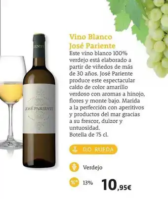 Supermercados Sánchez Romero Vino blanco josé pariente oferta