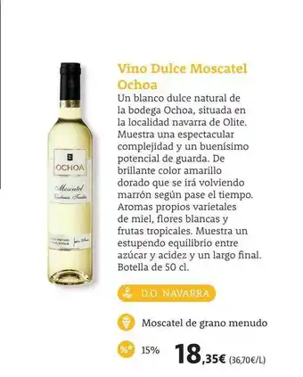 Supermercados Sánchez Romero Vino dulce moscatel ochoa oferta