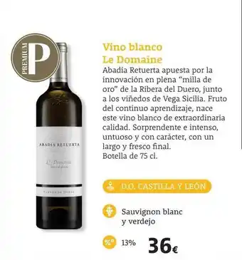 Supermercados Sánchez Romero Vino blanco le domaine oferta