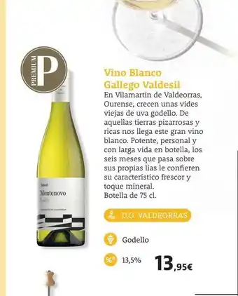 Supermercados Sánchez Romero Vino blanco gallego valdesil oferta