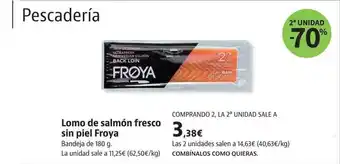 2a unidad -70% lomo de salmón fresco sin piel froya