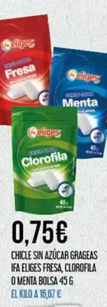 Claudio Chicle sin azucar grageas ifa eliges fresa clorofila o menta oferta