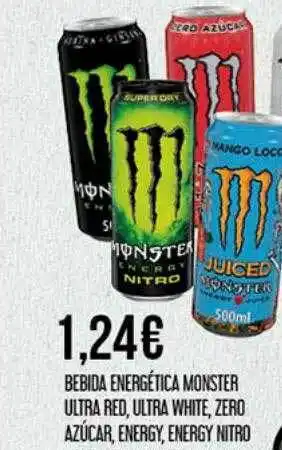 Claudio Bebida energética monster ultra red ultra white zero azúcar energy energy nitro oferta