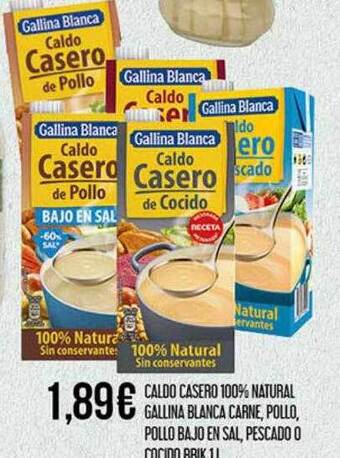 Claudio Caldo casero 100% natural gallina blanca carne pollo pollo bajo en sal pescado o cocido oferta